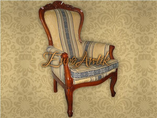Prugasta stilska fotelja